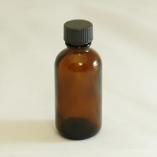 Bottle 30 ml Glass Amber with 18 mm Black Sealing cap